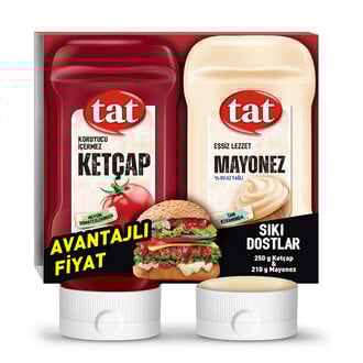 Tat Sıkı Dostlar Ketçap 390 G+Mayonez 345 G 2'li Paket 