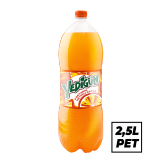 Yedigün Portakal Aromalı Gazoz Pet 2,5 L 