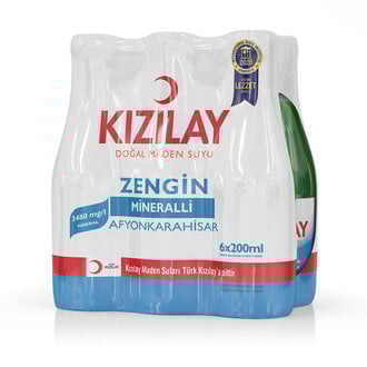 Kızılay Afyonkarahisar Doğal Maden Suyu 6x200 Ml 