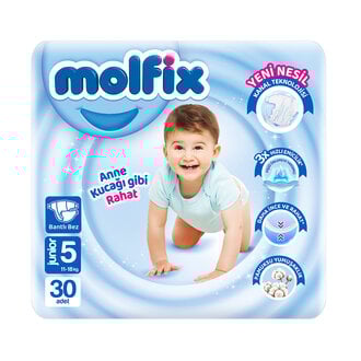 Molfix Avantajlı Paket 5 Beden Junior 11-18 Kg 30'lu 