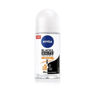 NIVEA Men Erkek Roll On Deodorant Black&White Invisible Güçlü Etki 50 ml 