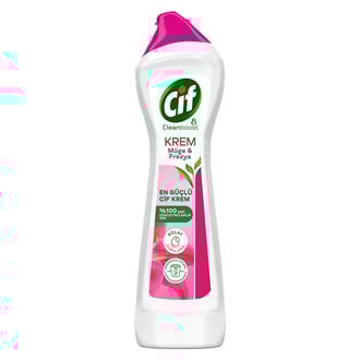 Cif Krem Yüzey Temizleyici Müge ve Frezya Yağ ve Kireç Sökücü Leke Çıkarıcı 500 ML 