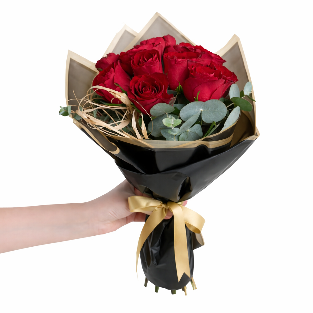 Kırmızı Gül Çiçek Buketi 11'li